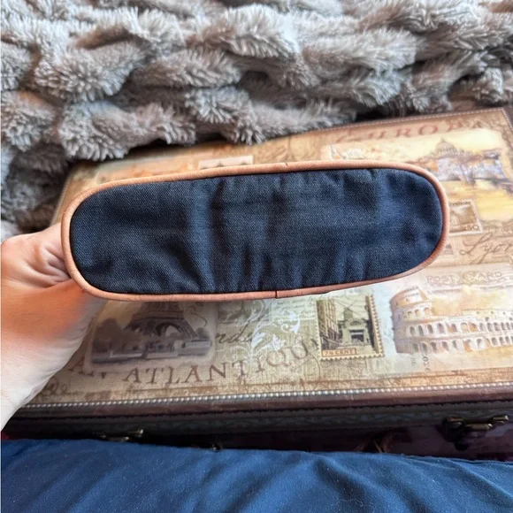 Hermes navy toile bolide pouch - Picture 5 of 8